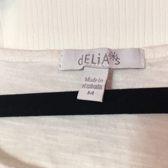 Delia’s White Tie-Front Top - Picture 2 of 3